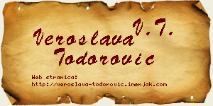 Veroslava Todorović vizit kartica
